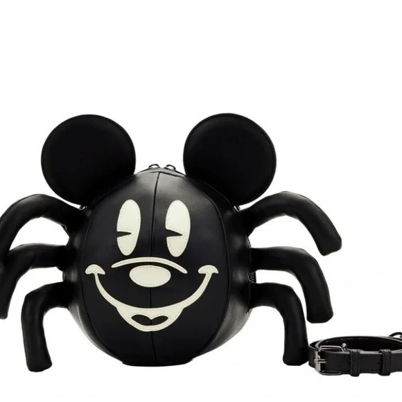 Loungefly x Disney Mickey Mouse Spider Glow in the Dark Crossbody Bag Purse NWT